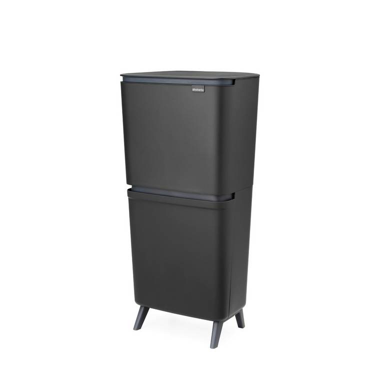 Brabantia 25+10+10 Liter Recycle Bin - Dark Grey 0