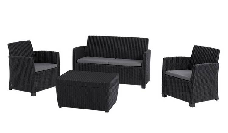 Keter Mia 4 Seater Resin Lounge Set - Grey