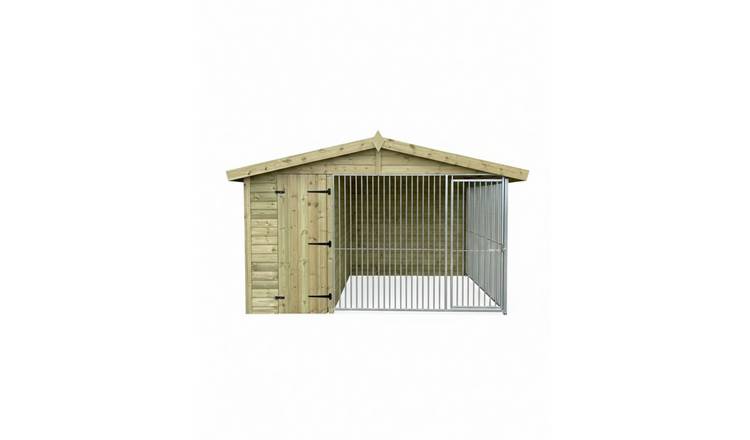Benchmark Kennels Single Premium Wooden Dog Kennel - 10 x 6.5ft
