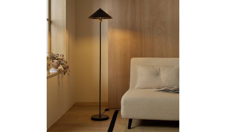 Argos Home Jensen Metal Floor Lamp - Black