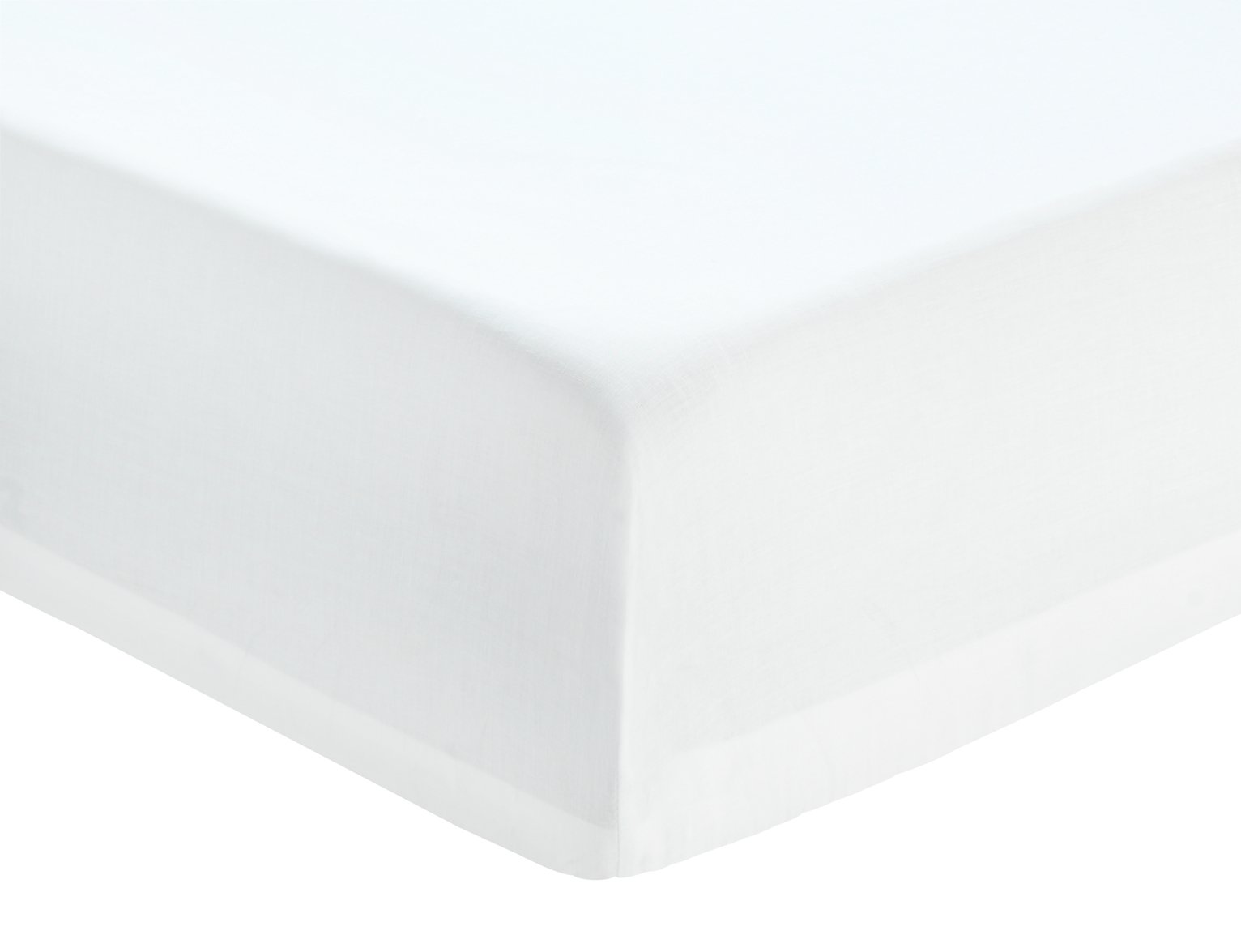 Argos Home Plain White Fitted Sheet - Small Double