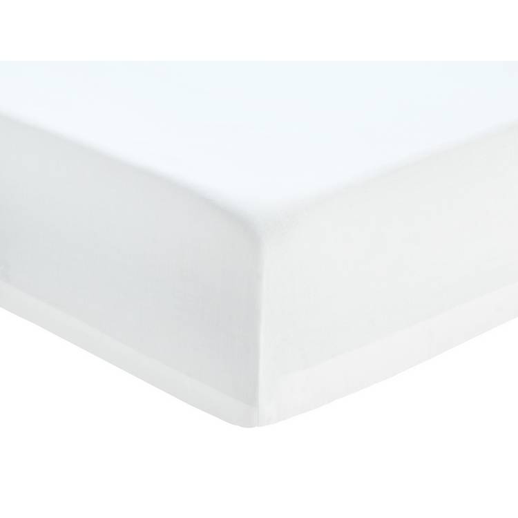 Habitat Plain White Fitted Sheet - Small Double 0