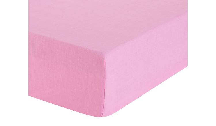 Buy Argos Home Plain Pink Fitted Sheet Small Double Bed sheets Argos
