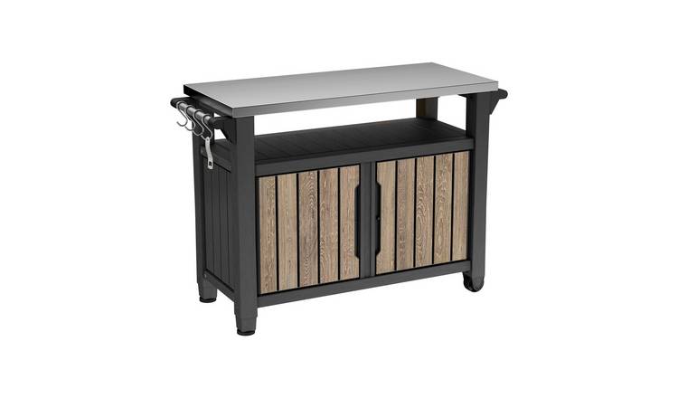 Keter Unity XL Outdoor Kitchen Resin Table - Wood Effect