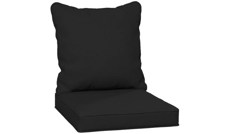 Outsunny Outdoor Water Repellent Chair Cushions - Black
