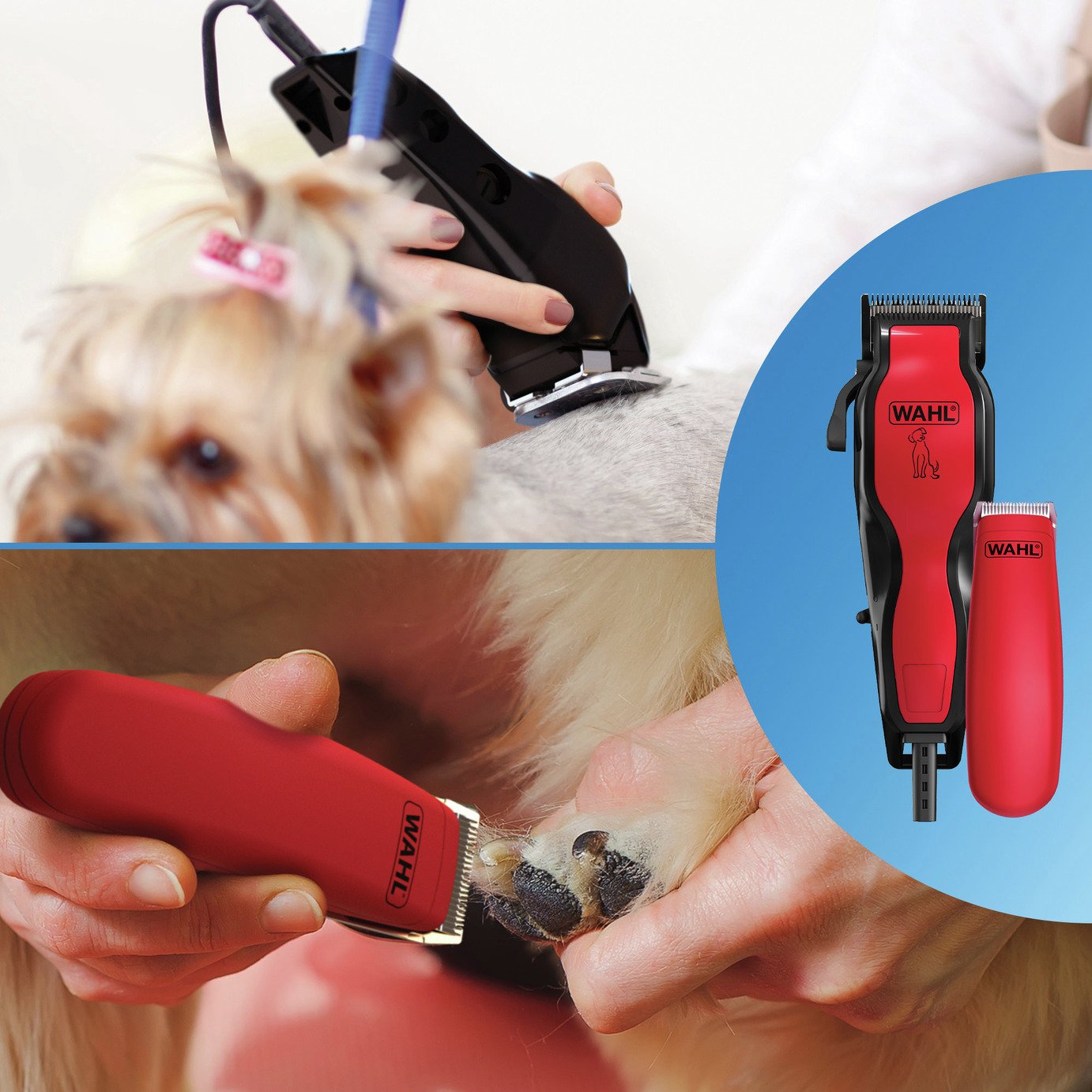 wahl combination dog clipper and trimmer set