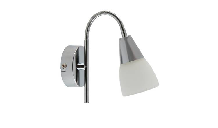 Buy Argos Home Curico Glass Wall Light Chrome White Wall