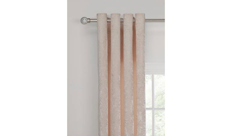 Buy Argos Home Velvet Lined Eyelet Curtains Champagne