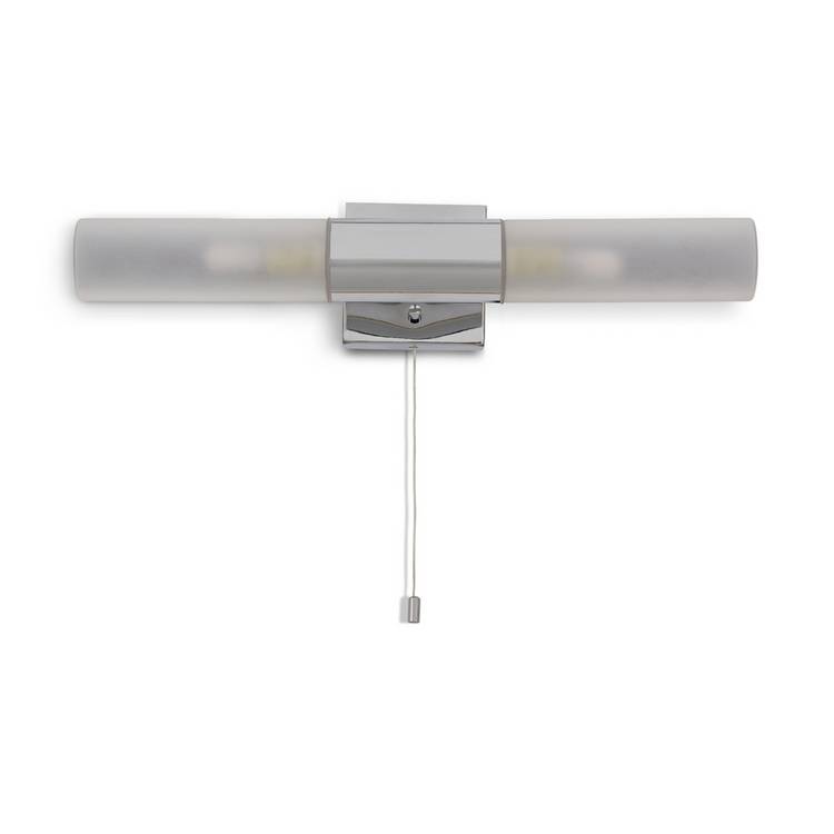 Argos Home Twin 2 Light Bathroom Wall Light - Chrome 0