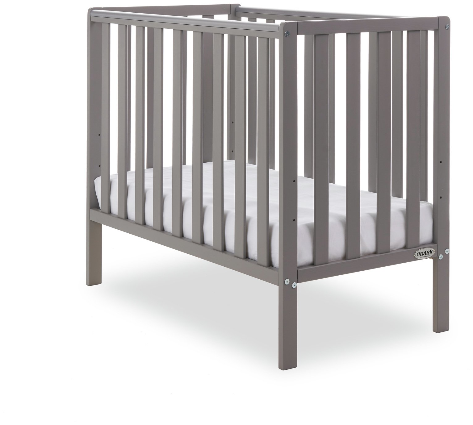 Obaby Bantam Space Saver Cot with Mattress - Taupe Grey