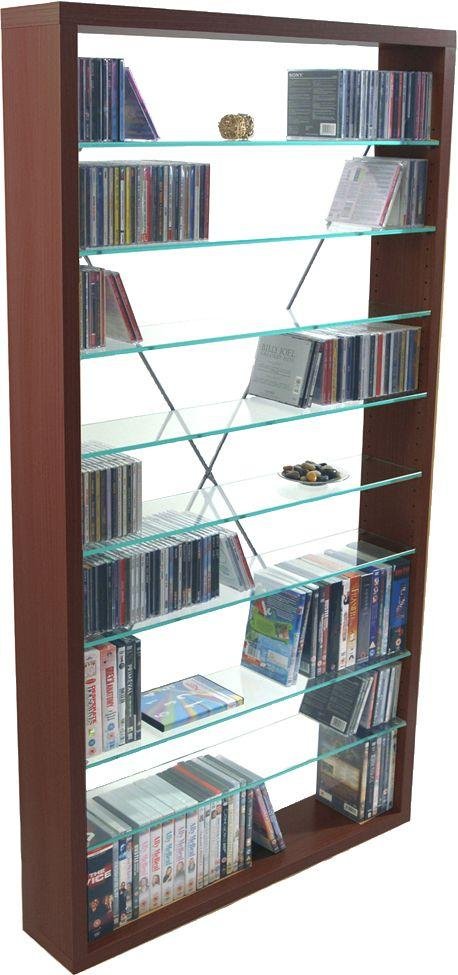 Phoenix Glass Shelved CD/DVD Storage Unit