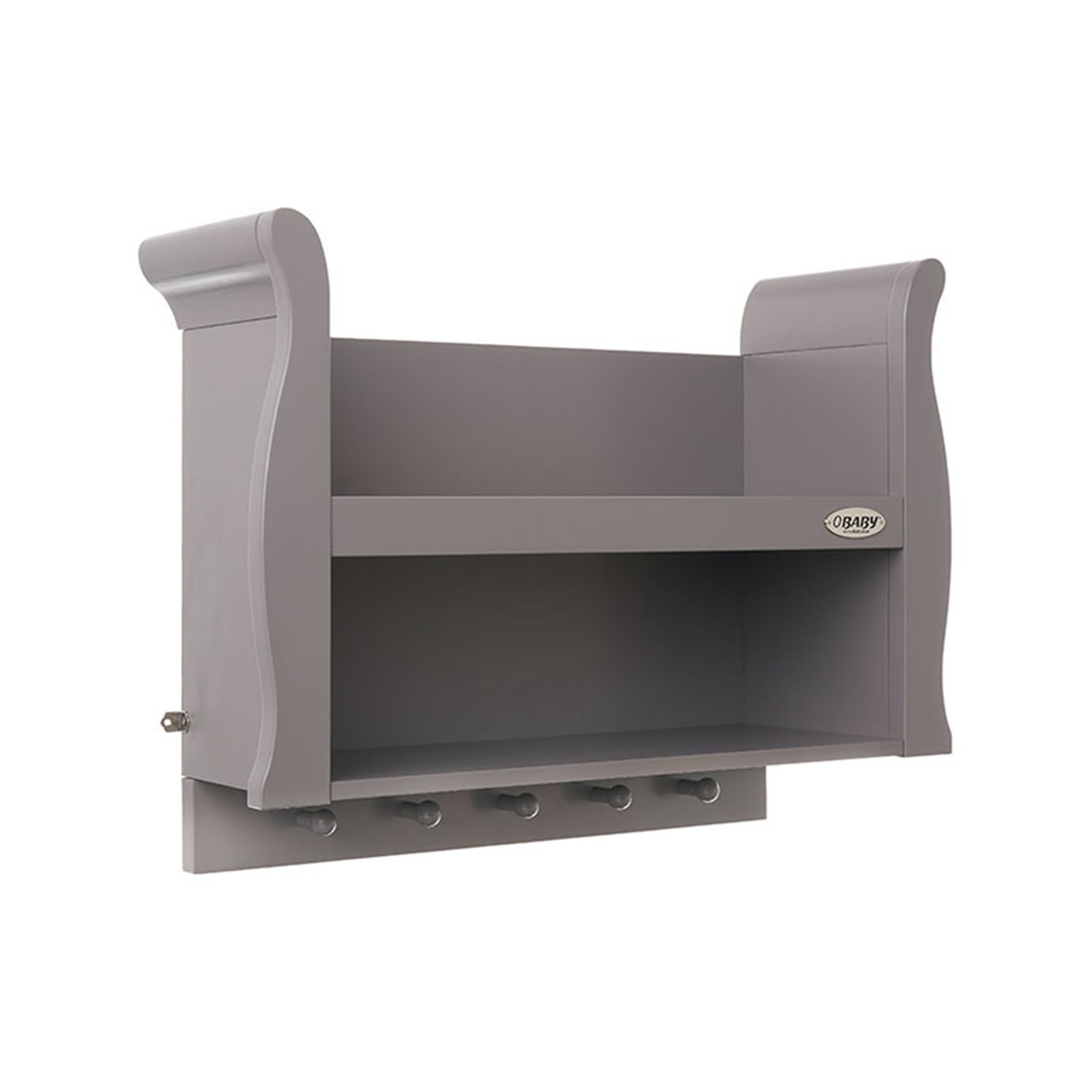 Obaby Stamford Sleigh Shelf - Taupe Grey