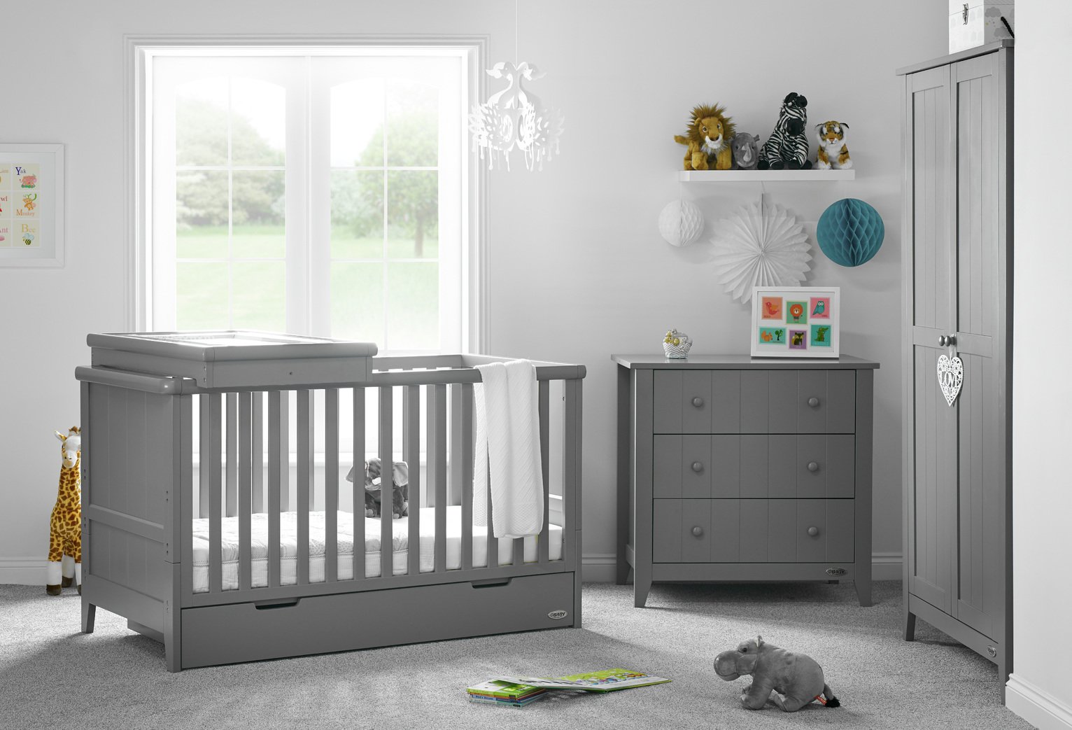 Obaby Belton 3 Piece Room Set - Taupe Grey