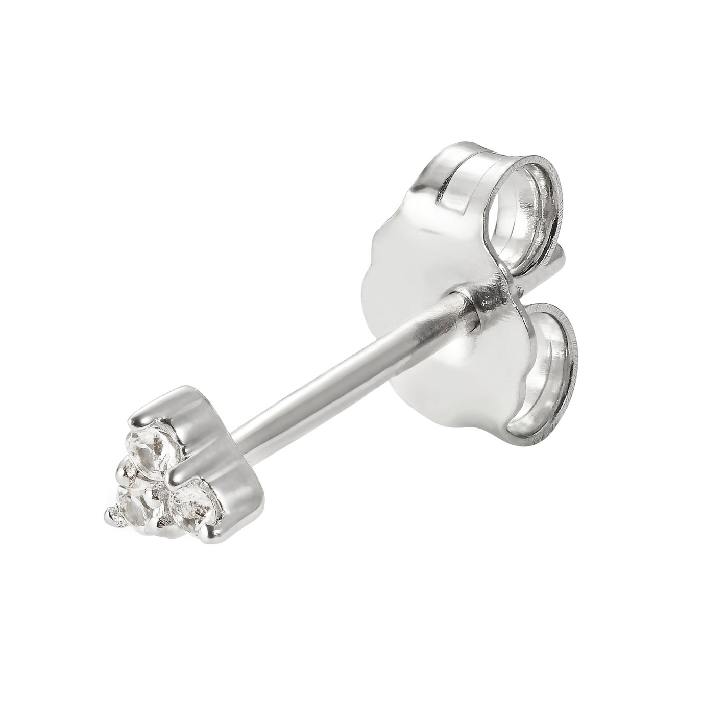 State of Mine Sterling Silver Diamond Claw Set Stud Earring review