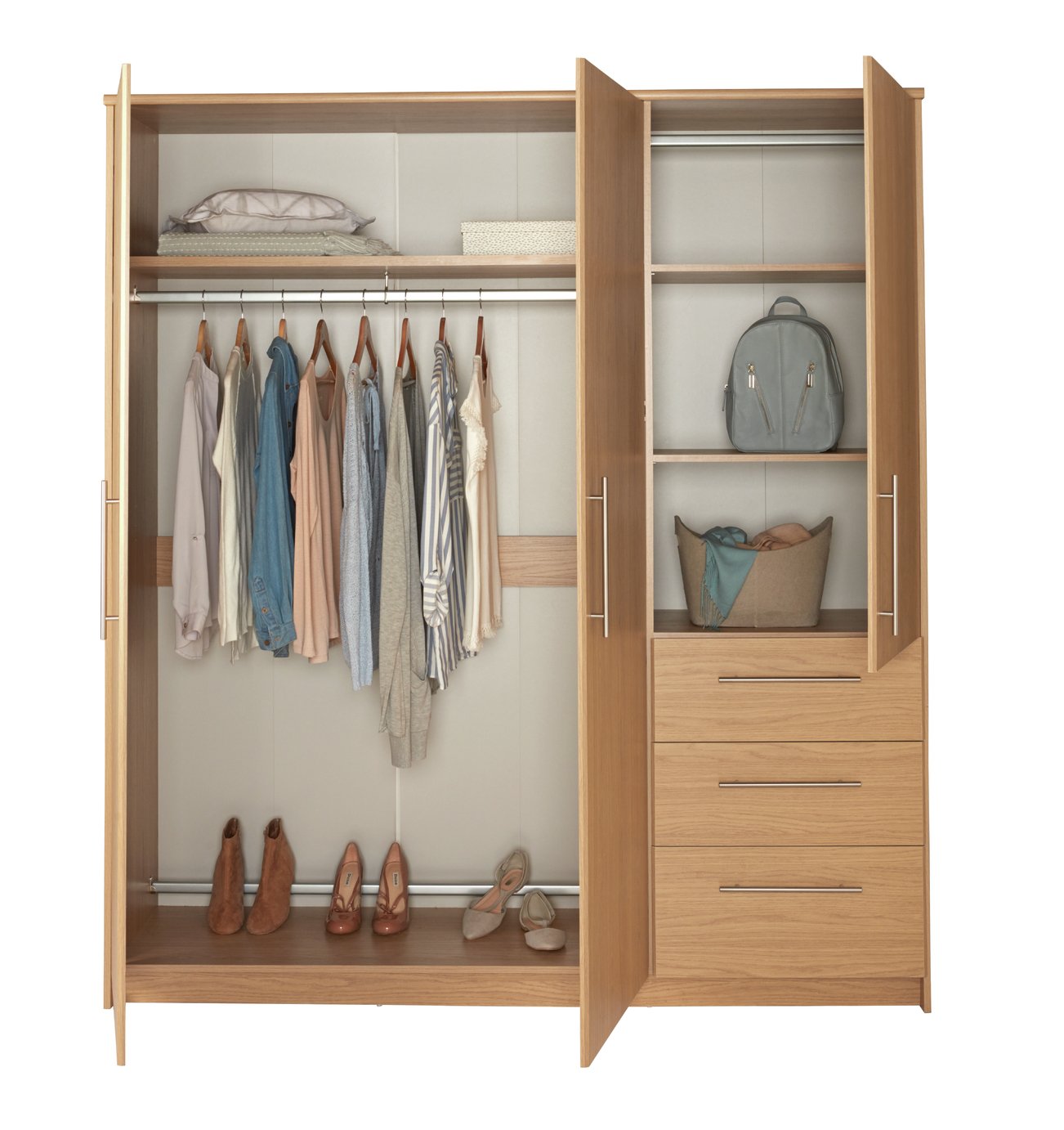 Argos Home Normandy Oak 3 Door 3 Drawer Extra Large Wardrobe Review