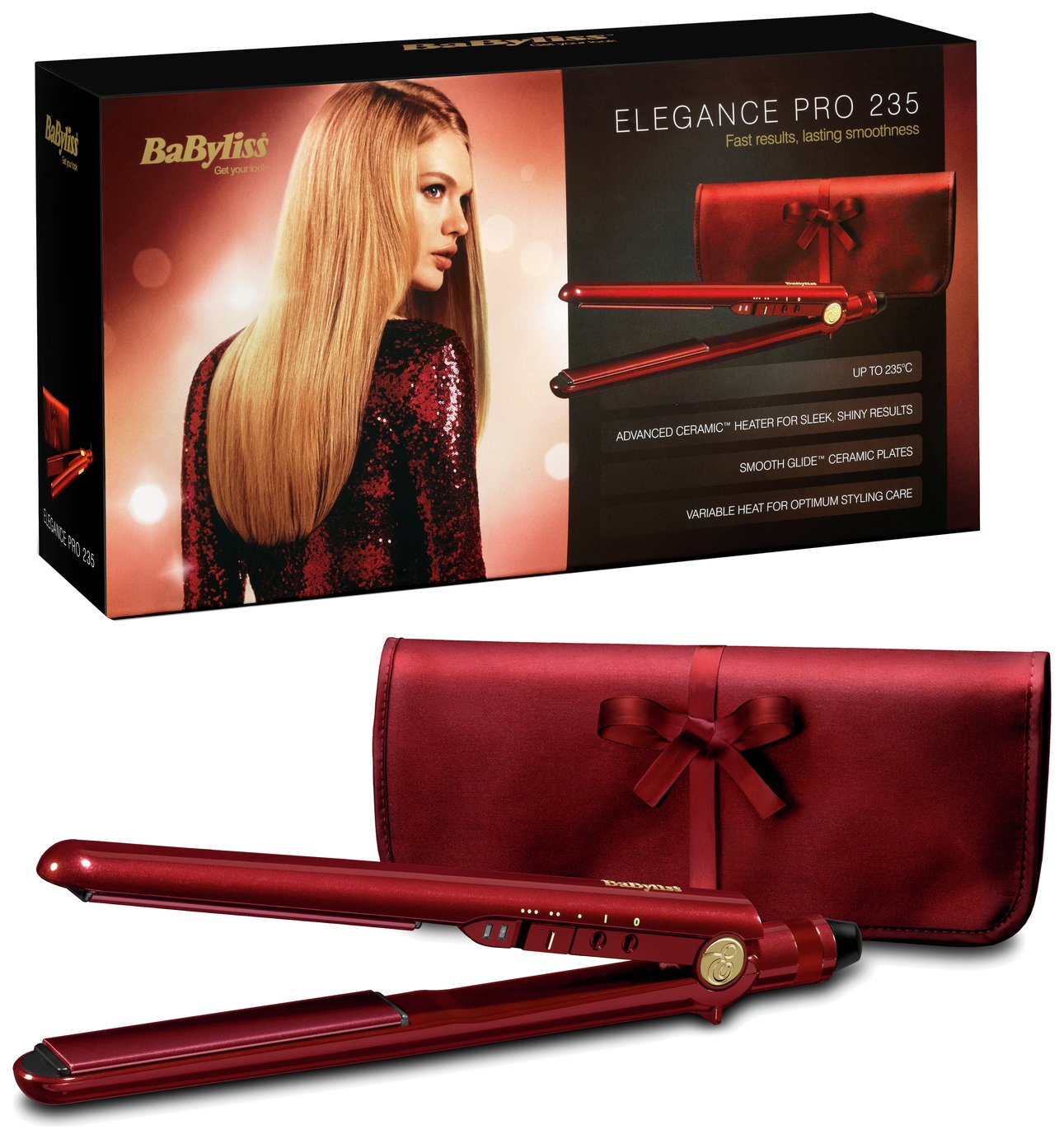 Babyliss 2198pu elegance 2025 pro 235 hair straightener