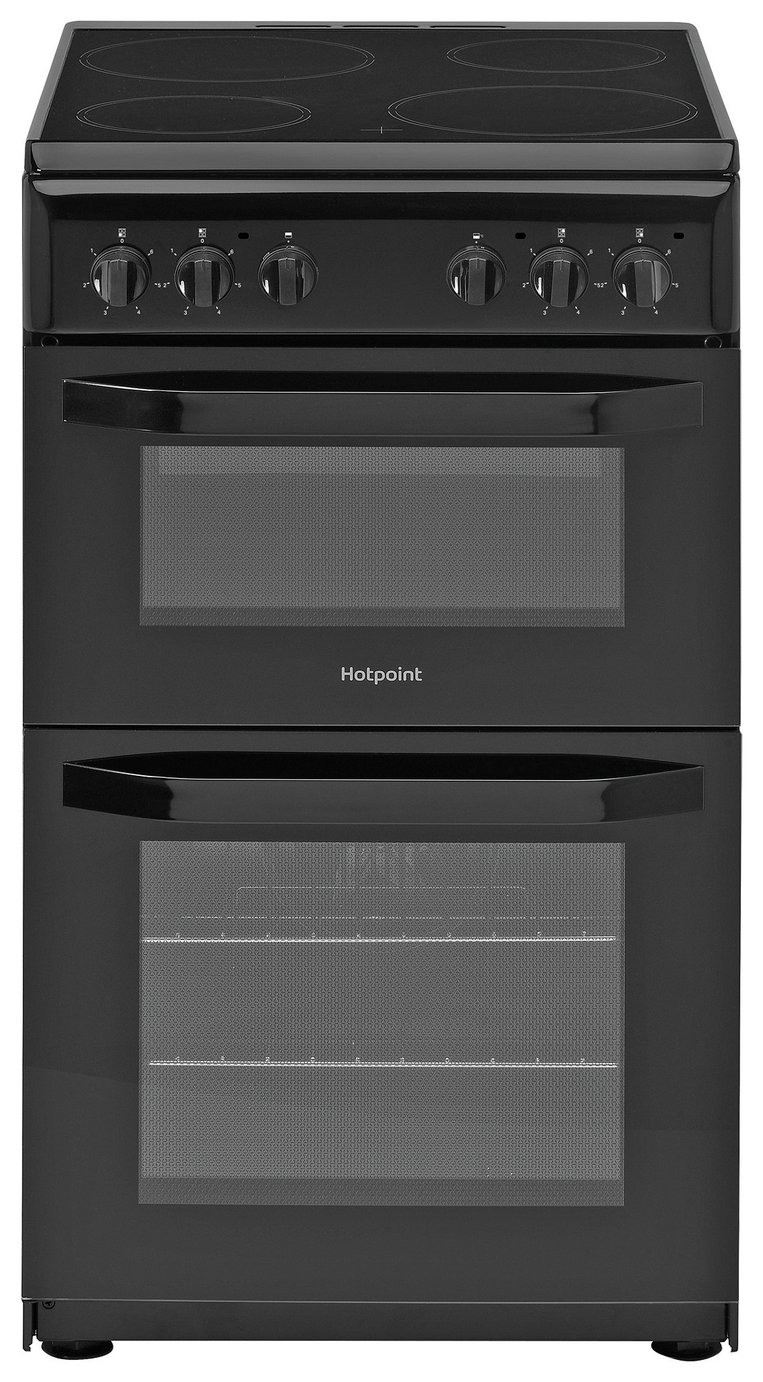 Hotpoint HD5V92KCB Twin Cavity Electric Cooker - Black