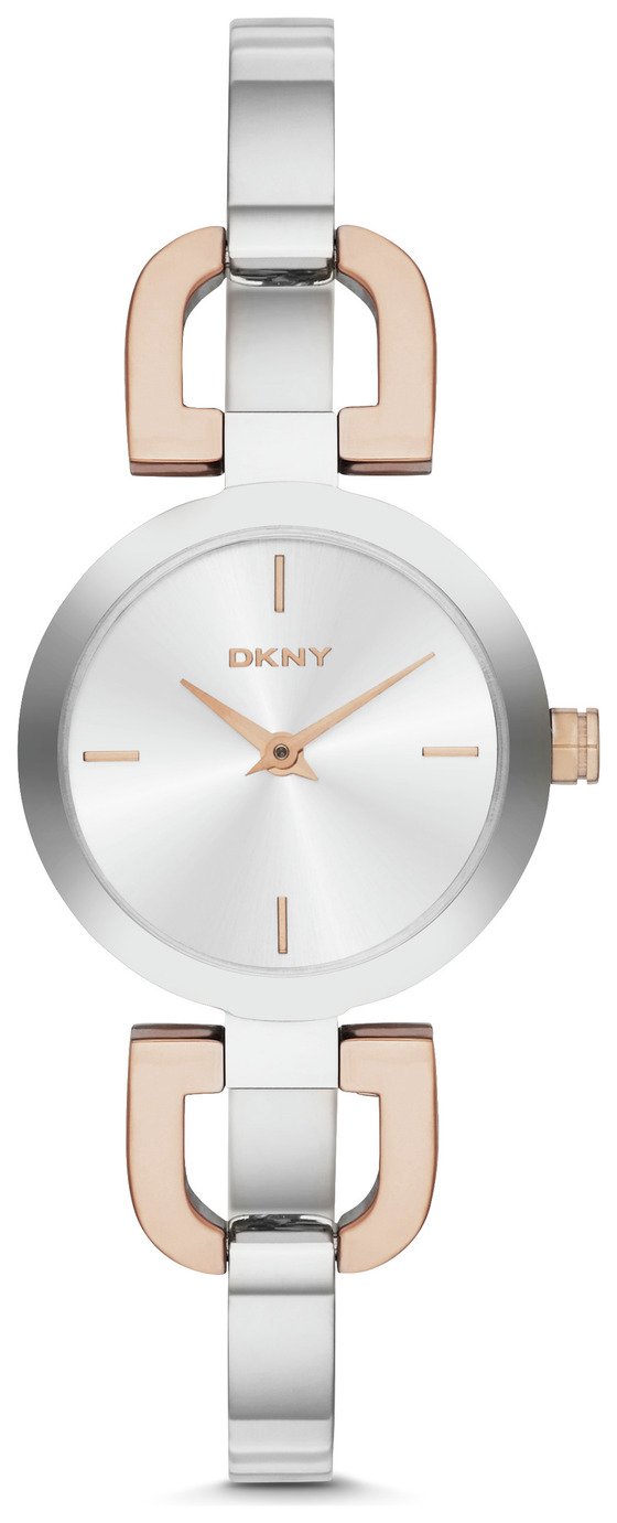 DKNY Ladies Silver Dial Stainless Steel Reade Watch 8724041 Argos Price Tracker pricehistory