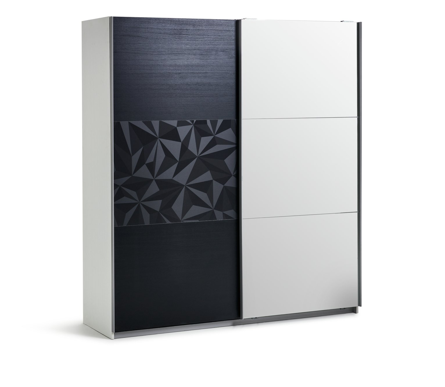 Argos Home Holsted Large Mirror Sliding Wardrobe Black/ Geo Reviews