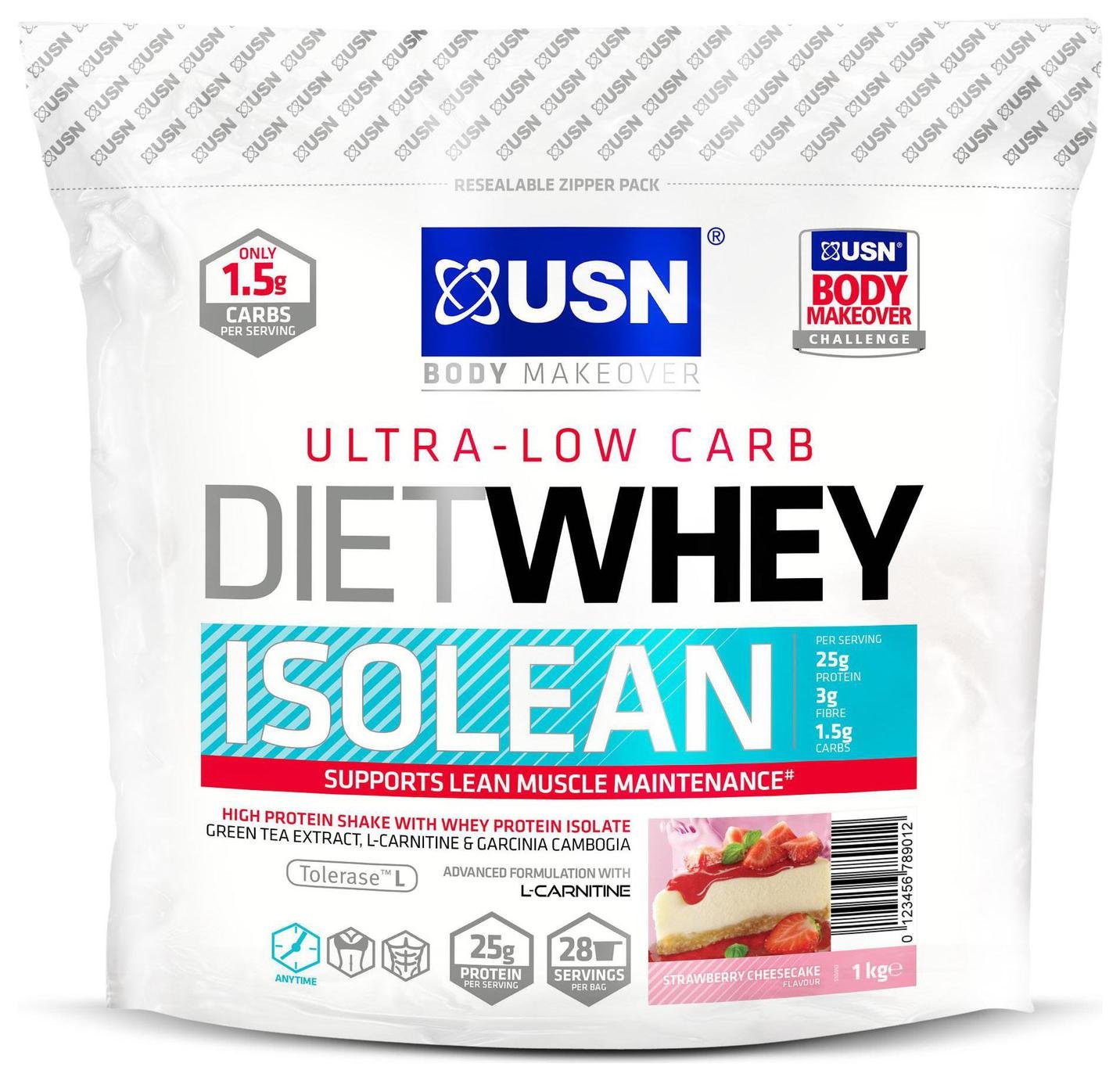 USN Diet Whey Isolean Strawberry Cake 1kg