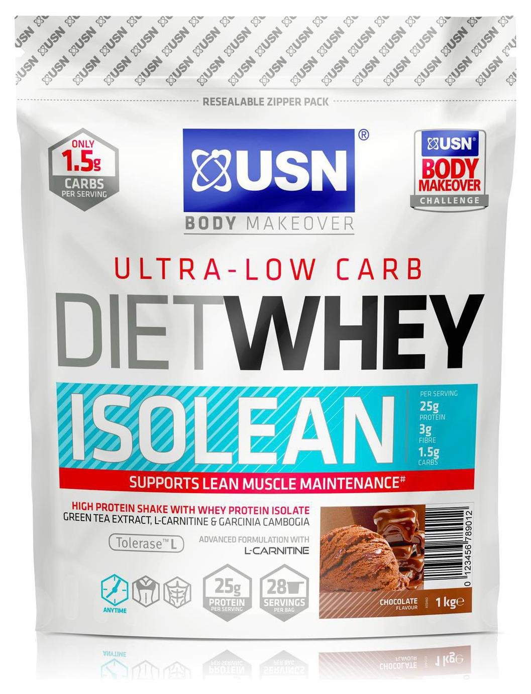 USN Diet Whey Isolean Chocolate 1kg