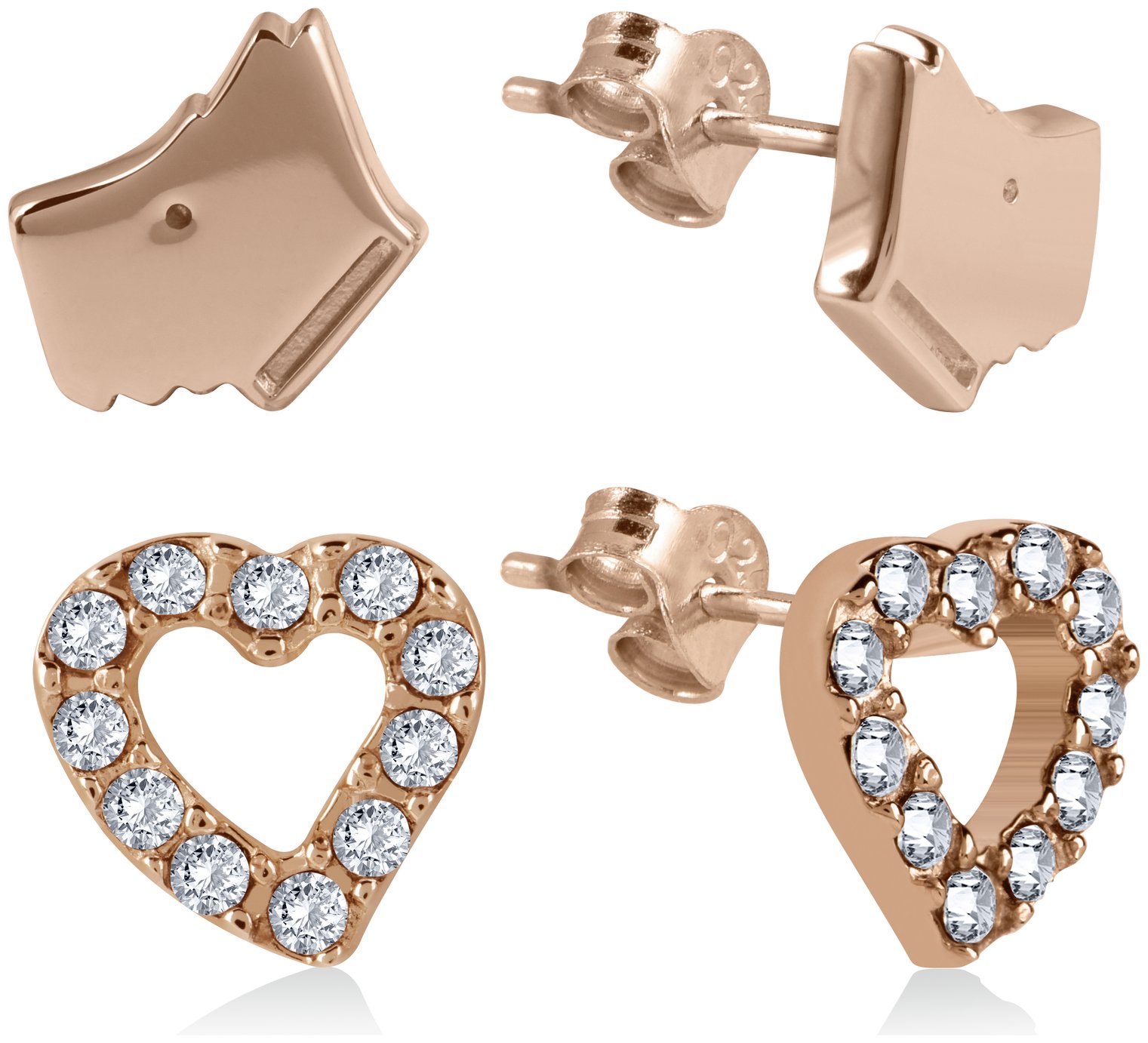 Radley Rose Gold Plated Silver Dog and Heart Earrings review