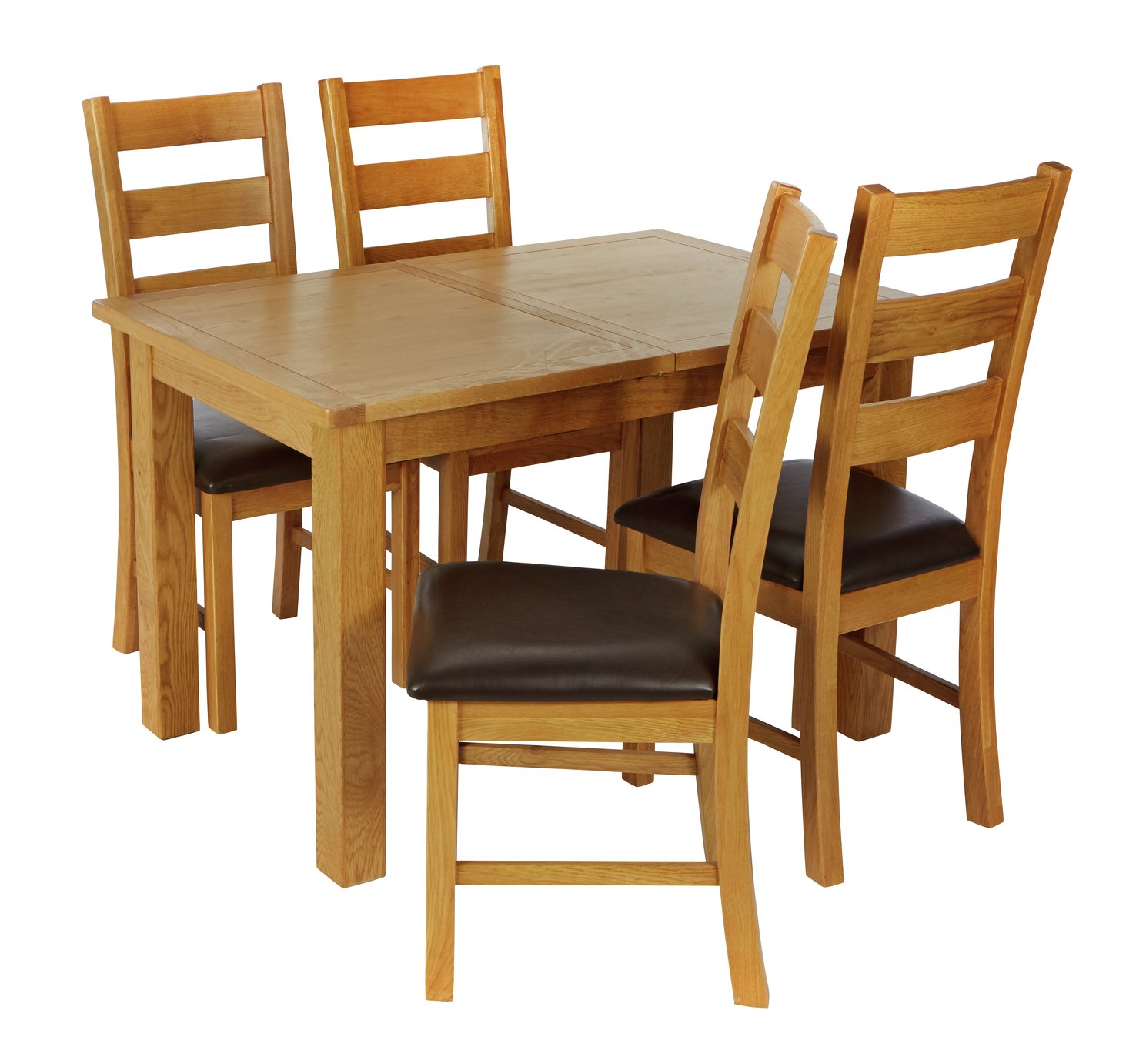 Argos Home Ashwell Oak Veneer Extending Table & 4 Chairs