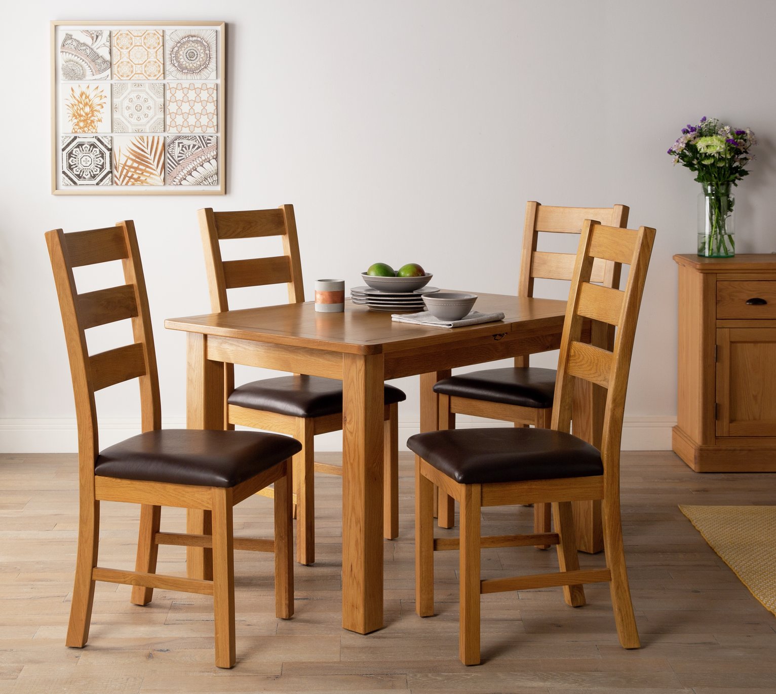 Argos Home Ashwell Oak Veneer Extending Table & 4 Chairs Review