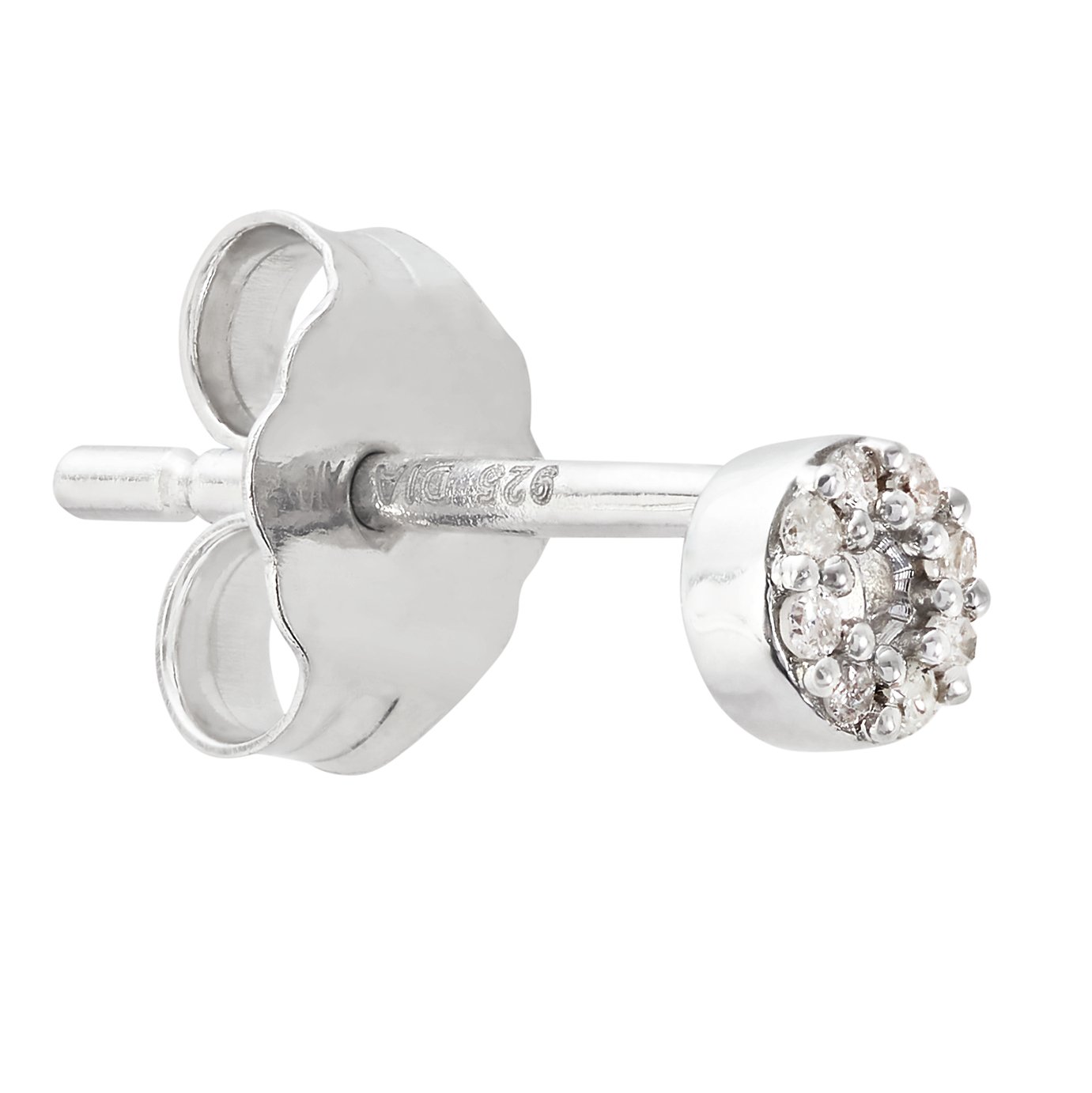 State of Mine Sterling Silver Diamond Donut Stud Earring review