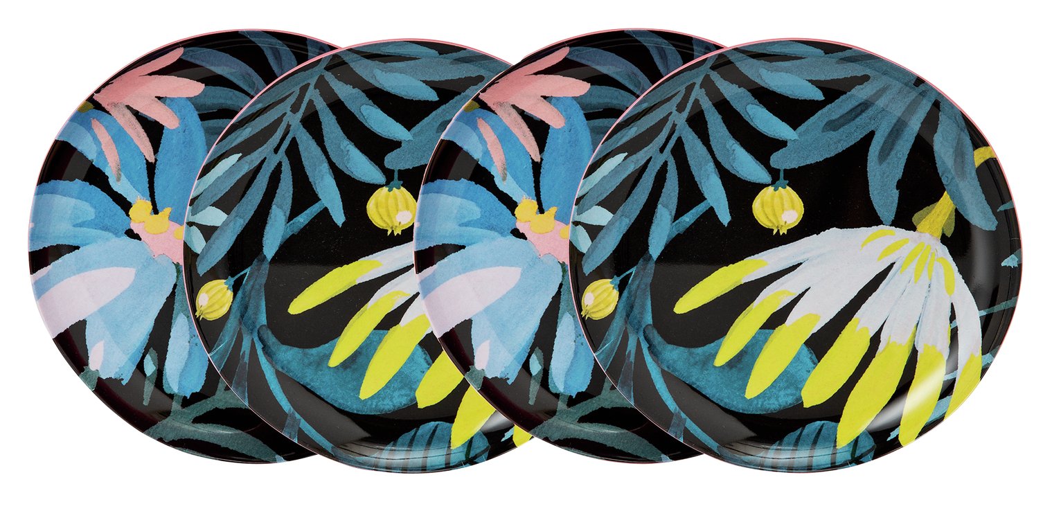 Argos Home Rainforest Melamine Side Plate - 4 Pack