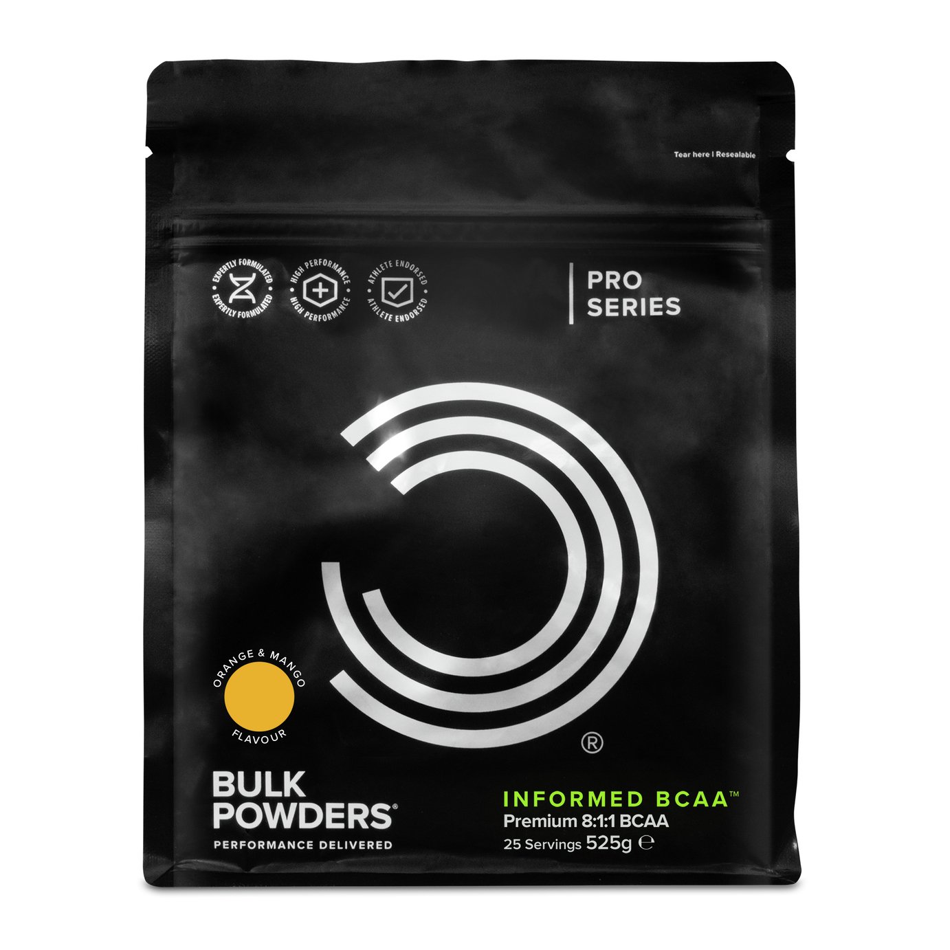 Bulk Powders Pro Series Informed BCAA Orange and Mango 525g