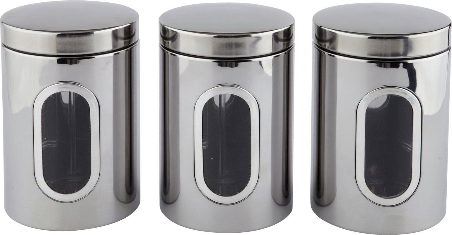 Argos Home Set of 3 Window Canisters