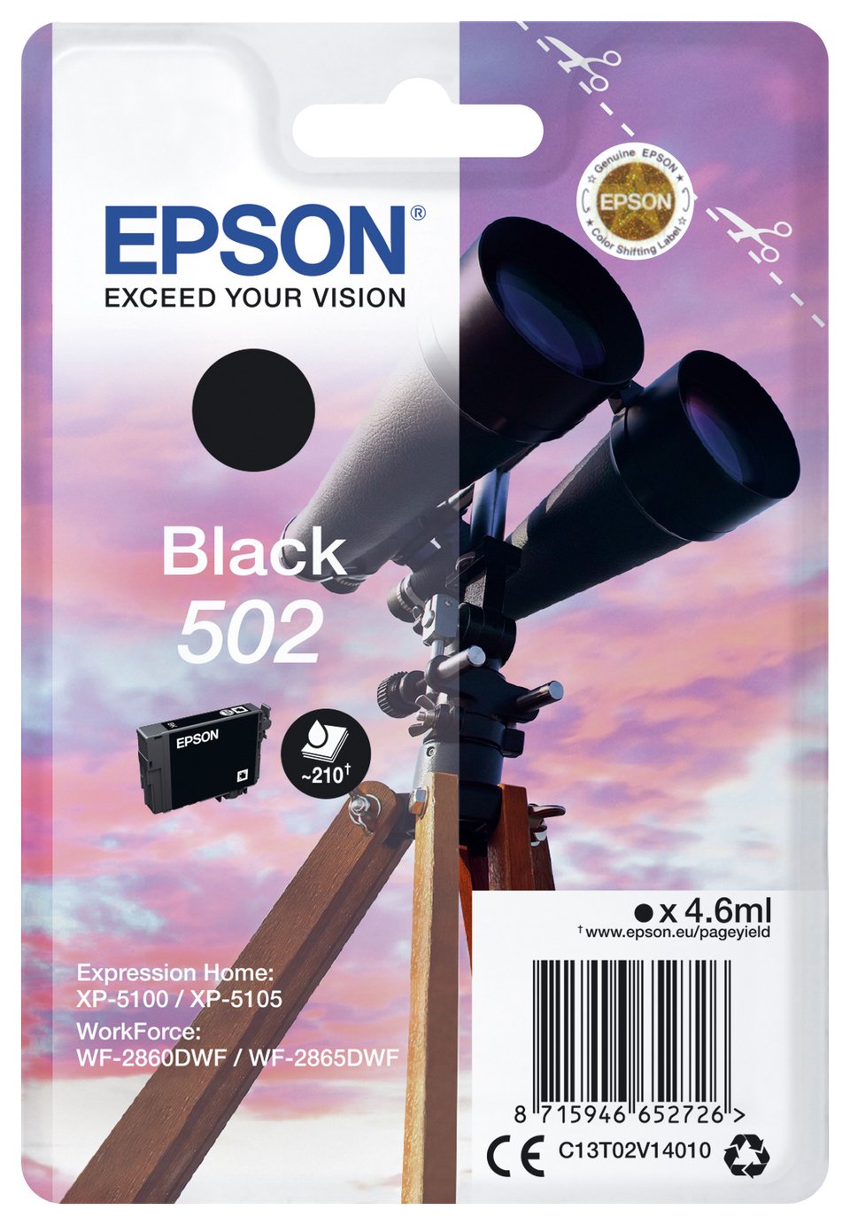 Epson 502 Binoculars Ink Cartridge - Black