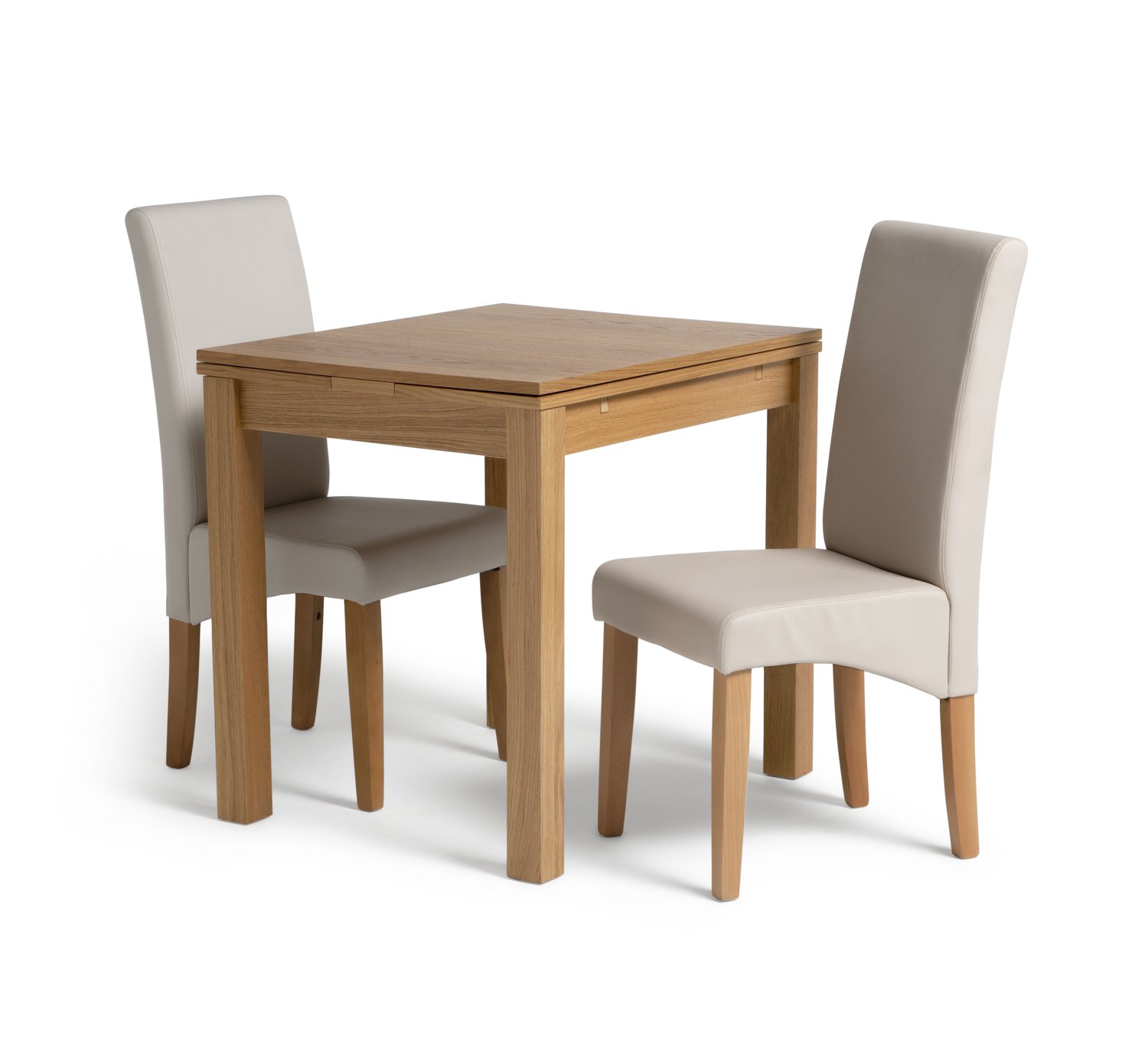 Argos Home Clifton Oak Extending Table & 2 Cream Chairs Review