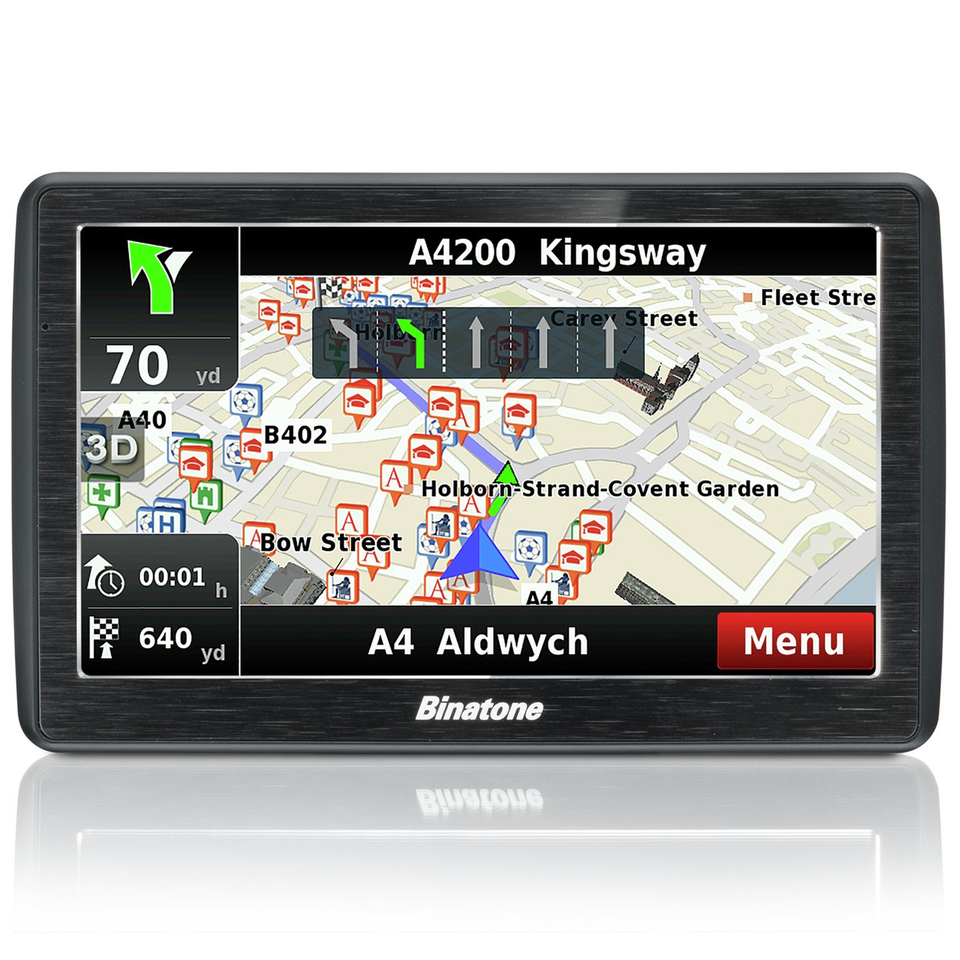 Binatone U700 7 Inch UK,ROI with Lifetime Maps Sat Nav