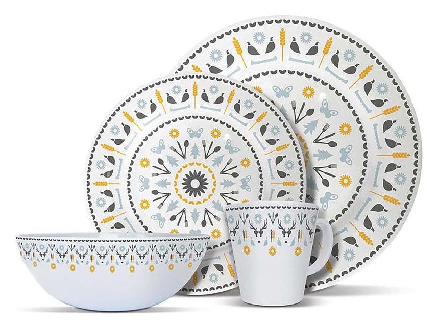 Olpro Whitbourne 16 Piece Melamine Dining Set