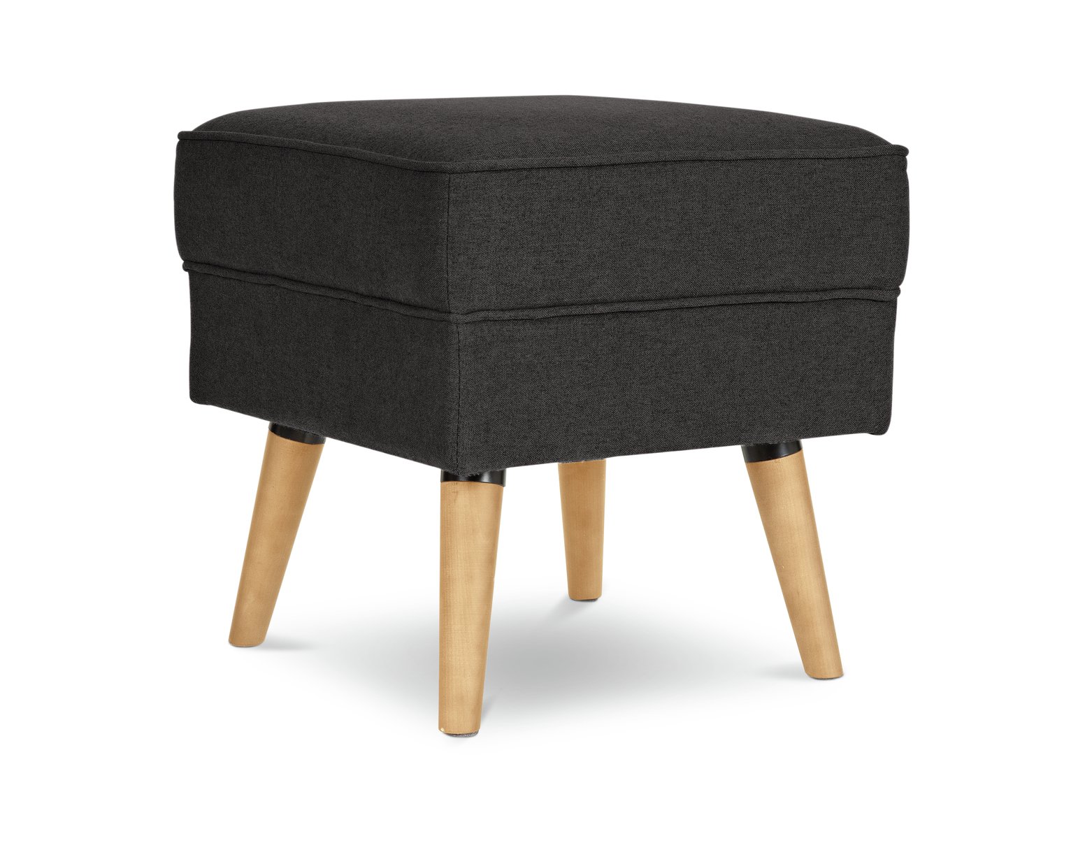 Habitat Callie Fabric Footstool - Charcoal