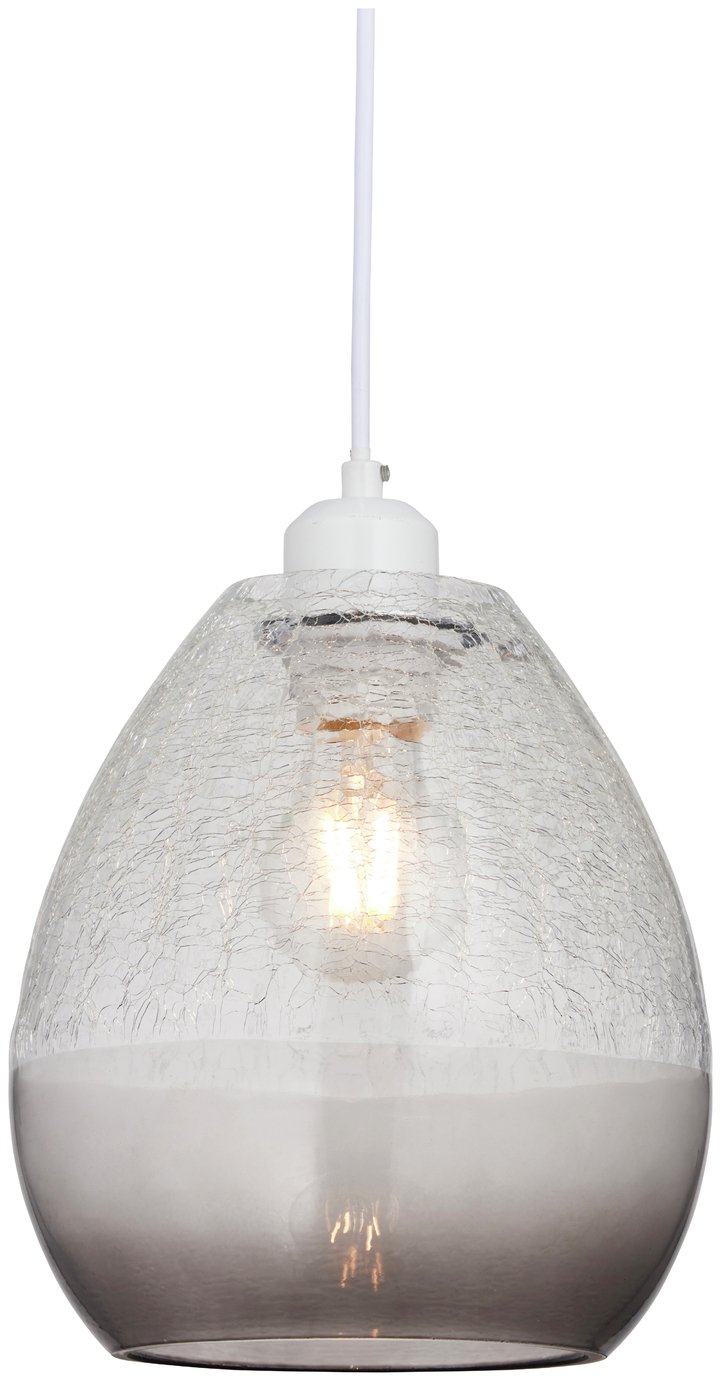 Argos Home Albus Ombre Crackle Glass Pendant Lampshade 8729929