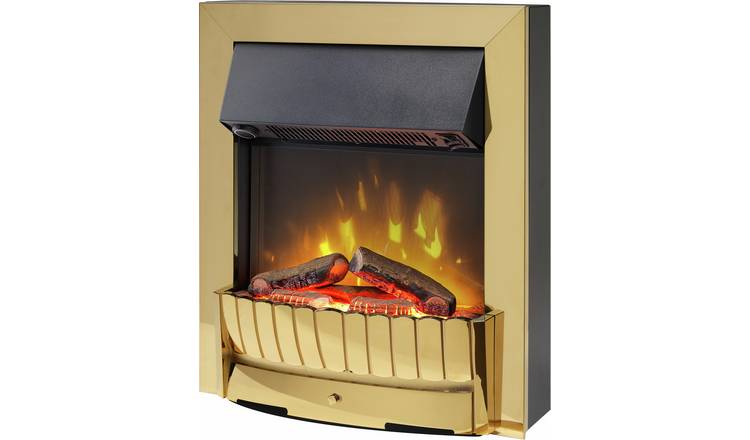 Dimplex Clement Electric Inset and Freestanding Fires 2kW - Brass