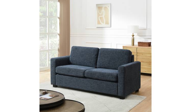 Habitat Apartment Fabric 3 Seater Sofa Bed - Blue