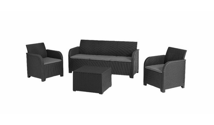 Keter Rosalie 5 Seater Resin Lounge Set - Grey