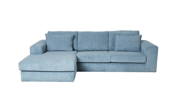 Argos Home Christie Fabric Left Hand Chaise Sofa - Sky Blue