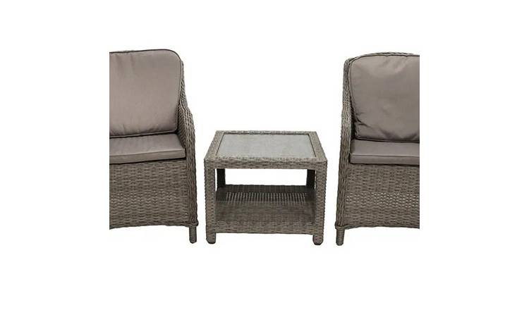 Royalcraft 2 Seater Square Rattan Imperial Companion Set - Grey