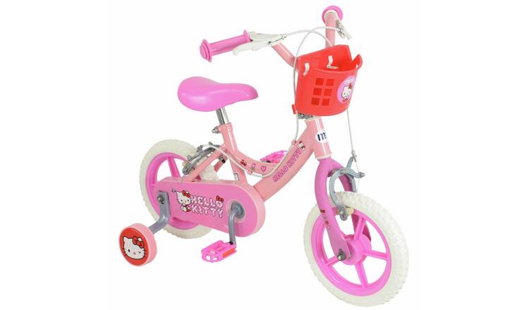 Hello Kitty 12 inch Wheel Size Kids Bike With Basket - Pink