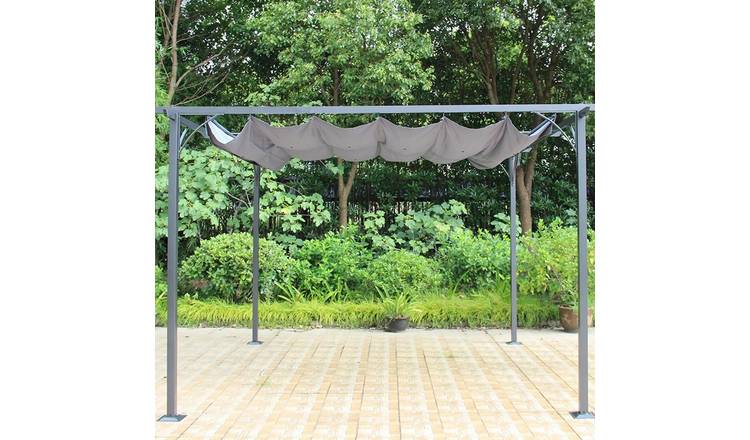 Royalcraft 3.5 x 3.5m Garden Prague Pergola Gazebo - Grey
