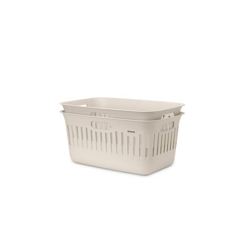 Brabantia Collect-It 40L Set of 2 Laundry Basket - Beige 0