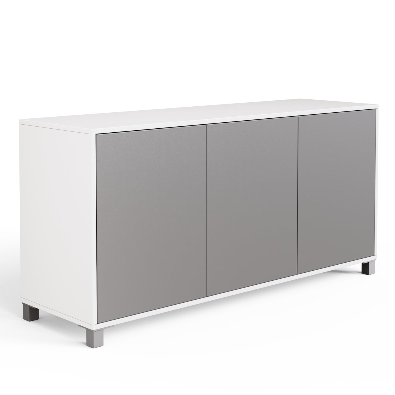 Frank Olsen Smart Tech LED 3 Door Sideboard - White & Grey