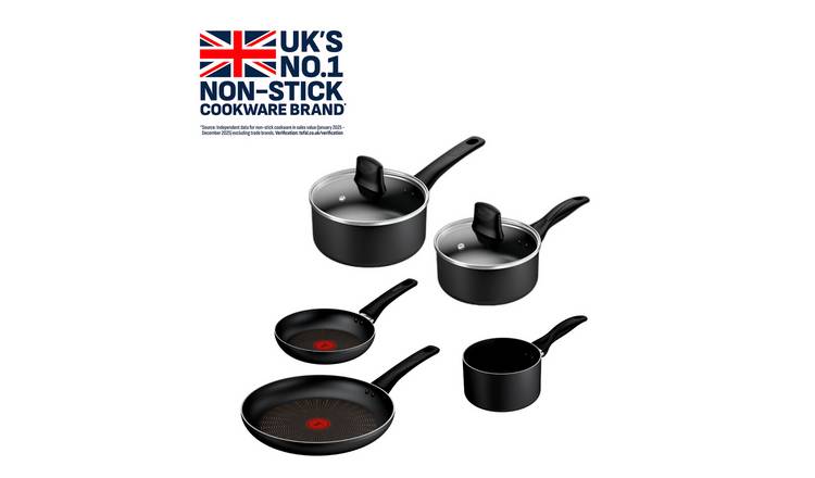Tefal Extra Non-Induction 5 Piece Non Stick Aluminium Pan Set