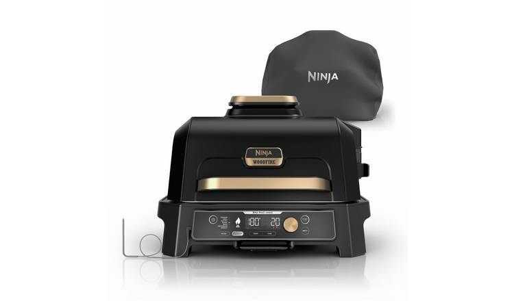 Ninja Woodfire Pro Connect XL Electric BBQ Grill & Smoker with Cover