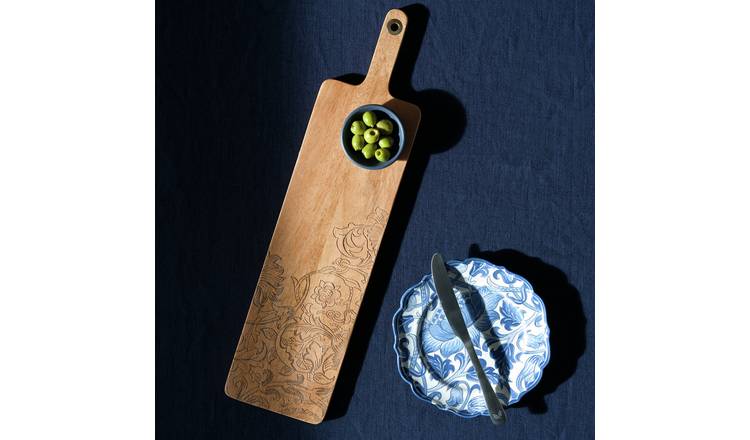 Habitat x Morris & Co. Inky Mango Wood Paddle Serve Board